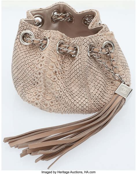 python chanel snake bag|chanel python drawstring bag.